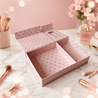 Boîte cadeau cosmétique de luxe haut de gamme personnalisée avec logo, grand format, en carton rigide mat, matériaux recyclés, fermeture magnétique