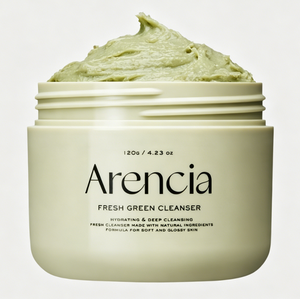 Crème nettoyante hydratante et nourrissante aux herbes vertes Arencia 120g, nettoyage en profondeur des pores, pour peaux normales, soin nettoyant matinal pour adultes - Product Image 1