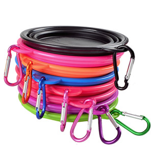 Hundezubehör 350ml Tragbare Reise-Haustier-Faltbare Silikon-Hundenapf Zusammenklappbarer Hundewassernapf - Product Image 5