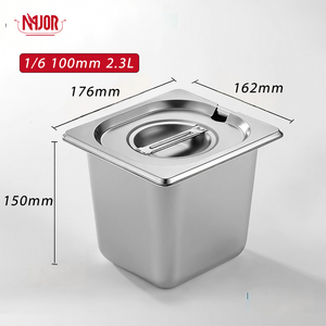 1/6 Gastro padelle Gn contenitori 1/6 Gastronorm Pan con coperchio a buon mercato Gastronorms vassoio 1/6 65 mmmm150mm - Product Image 4