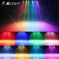 Projecteurs de Scène JC Party Disco 7x RGBW LED Beam Laser Wash Mini Moving Head Par avec Contrôle DMX512 et Garantie de 3 Ans pour Scène/Danse