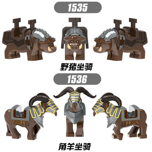 Figurine de <span class=keywords><strong>Chevalier</strong></span> Médiéval, Cheval de Guerre et Sanglier en Mini Blocs – Kit de Construction Éducatif pour Enfants - Product Image 5
