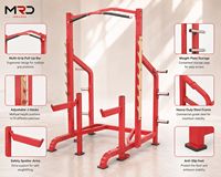 Station de musculation complète en acier avec rack à squats, station de traction, rangement pour haltères et poids libres, équipement de fitness pour entraînement de force à domicile