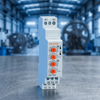 Module de relais temporisé double étage haute puissance RETELEK RS-TD23 DPDT 12-240V AC/DC, montage sur rail DIN, interrupteur miniature