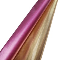 Harga Terjangkau Kain Lame Foil Metalik 100% Poliester Warna Emas/Perak/Putih/Oranye/Merah/Pink Ringan Lembut untuk Kerajinan Pelapis