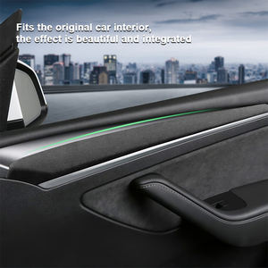 Auto Binnendeurpaneel Bekleding, Italiaanse Super Zeem, <span class=keywords><strong>2</strong></span> Stuks, Voor Tesla Model 3, Model Y, 2017, 2018, 2019, 2020, 2021, 2022 - Product Image 2