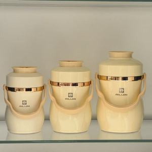 Marmite à ragoût <span class=keywords><strong>non</strong></span> électrique de 2,8 L, cuiseur thermique écoénergétique avec poignée pliable et deux pots intérieurs superposés - Product Image 4