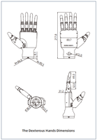 Mano Robótica Inspire-Robots RH56DFX con Gran Fuerza de Agarre, Brazo Cobot Humanoide para Elementos de Acción Robóticos