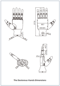 Gran agarre Force Inspire-Robots RH56DFX Manipulador robótico Mano Cobot Brazo Mano humanoide para efectores finales robóticos - Product Image 6