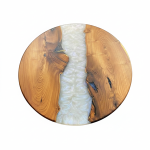 Luxury Modern Handmade Resin Acacia Wood Dining/Coffee <b>Table</b> Waterproof Living Room Wedding Anniversary Retirement Sympathy - Product Image 2