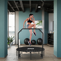 Zoshine 48 "Mini Trampoline Pliable Barre Réglable En Forme De U Équipement D'exercice D'entraînement De Fitness Intérieur pour Adultes Trampoline