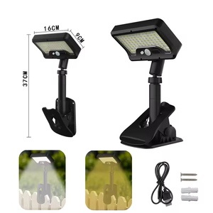 Wholesale New Design Waterproof Clip Bracket 92 <b>LED</b> Solar Garden <b>Lights</b> Type C Rechargeable <b>Motion</b> <b>Sensor</b> Fence - Product Image 2