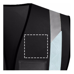 Veste de <span class=keywords><strong>sécurité</strong></span> réfléchissante noire à motif moto - Product Image 2