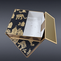 Boîte cadeau magnétique pliable haut de gamme, écologique, avec finition brillante ou mate, vernis sélectif UV et gaufrage, pour emballage alimentaire – Vente en gros