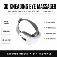 Masseur oculaire intelligent chauffant et pétrissant avec contrôle de la minuterie, simulation de main humaine et points d'acupression pour soulager la fatigue oculaire, utilisation à domicile/bureau