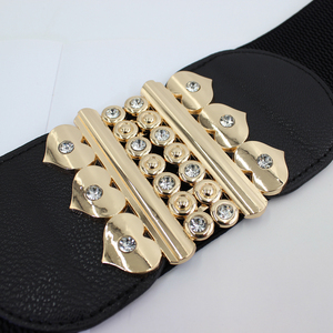 Bán Buôn Retro Hàn Quốc Eo Tùy Chỉnh Bow Tie Hoa Bướm Khóa Phụ Nữ Thời Trang Kim Loại Đàn Hồi Vành Đai - Product Image 5