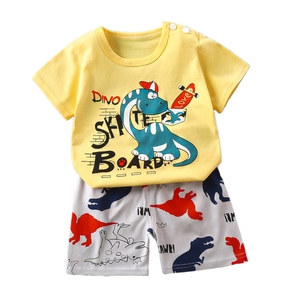 Completo Estivo Casual per <span class=keywords><strong>Bambini</strong></span> con Stampe Cartoon, Abbigliamento da Casa per Ragazzi e Ragazze - Product Image 2