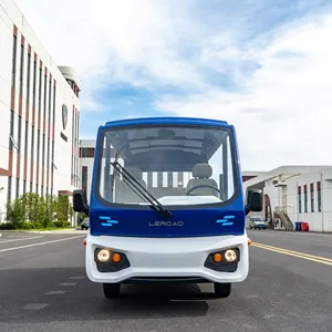 LEROAD新款L14观光车远程商用现代电动14座巴士