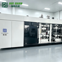 Machine de thermoformage plastique à pression positive et négative pour 3 postes de travail, pour l'emballage sous blister et la fabrication de contenants