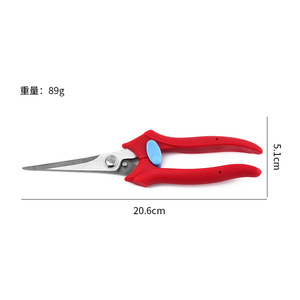 Garden <b>Shears</b> Stainless Steel Bypass Pruner Red Handle Manual Fruit Tree Pruning <b>Tool</b> - Product Image 3
