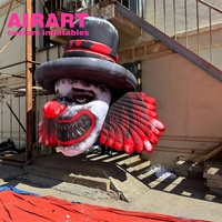 Modèle de tête de démon gonflable de taille sur mesure, ballon gonflable de tête de Satan de diable de festival d'halloween