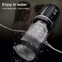 Godet de masturbation masculin 2-en-1 avec 7 modes de succion rotatifs, Godet 'Deep Throat' et Godet 'Airplane', Jouets sexuels pour hommes