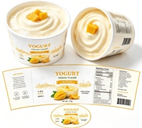 Étiquettes autocollantes personnalisées imperméables pour produits réfrigérés, autocollants pour crème glacée, autocollants antigel pour crème glacée
