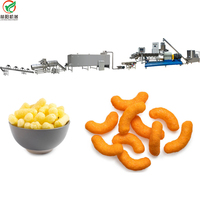 Ligne de production de snacks soufflés au maïs à haute capacité avec extrudeuse à double vis