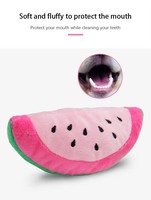 Jouet en peluche pour chien mignon, design fruit de dessin animé, écologique, durable, jouet couineur pour chiot, résistant aux morsures pour les chiens qui mâchent, jouet d'animation pour animaux de compagnie