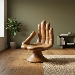 Modern Hand Shape Waiting <b>Chair</b> Leisure Accent Seat Tufted Back Sponge Filled Lounge <b>Chair</b> for <b>Reception</b> - Product Image 2
