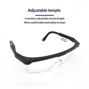 확장형 실험용 보호 안경 모래 방지 내화학성 렌즈 코팅 검정색 전기 용접 고글 PET/PC - Product Image 3