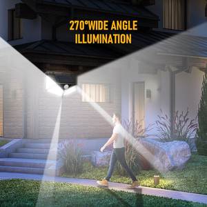 IP65 Wasserdichte Solar-Bewegungssensor-Außenleuchten für Zäune mit 3 Beleuchtungsmodi, Solarbetriebene Außenbeleuchtung für das Haus - Product Image 4