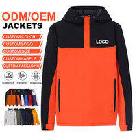 Vestes d'extérieur pour hommes avec logo imprimé personnalisé, vestes de sport imperméables, respirantes, coupe-vent, en tissu shell, pour la randonnée, le travail, l'hiver