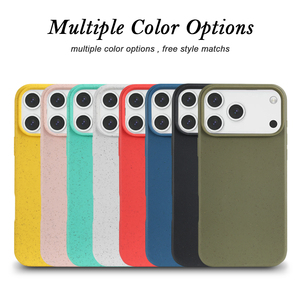 Tùy chỉnh sinh thái thân thiện phân hủy sinh học rơm lúa mì TPU trường hợp điện thoại cho Iphone 17 Pro Max bền vững di động Phụ Kiện mẫu thiết kế - Product Image 6