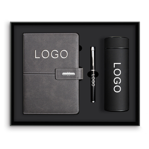2026 New Arrival dày giấy máy tính xách tay với chai cho món quà sang trọng kinh doanh PU da tông máy tính xách tay với bút Bộ quà tặng - Product Image 1