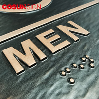 Signalétique personnalisée COSUN en acrylique avec inscription en braille pour porte de chambre, insert de porte, signalétique pour toilettes, métro, avion, train à grande vitesse, hôtel