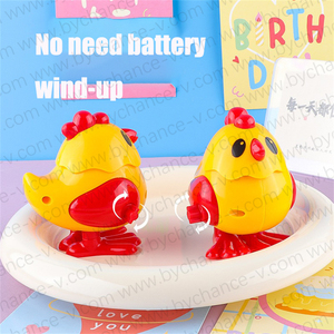Plastic Wind up Jumping Rooster Toy Easter Basket Stuffer <b>Kids</b> Meal <b>Box</b> Surprise Fast Food Chain Thank You Present Idea - Product Image 3