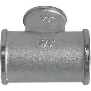 Raccord en T de réduction droit en laiton nickelé haute pression 1 \ "X 1/2 \" X 1 \ "pour tuyau de 50mm tête de taille 16mm en plastique cuivre - Product Image 1