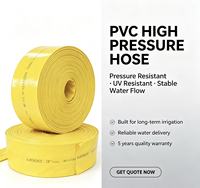 Tuyau d'irrigation plat en PVC résistant aux UV, fourni par l'usine, de 2 à 10 pouces, haute pression 6-8 MPa, résistant aux déchirures, pour l'apport d'eau agricole