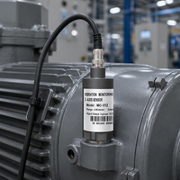 Capteur de surveillance des vibrations à 3 axes, transmetteur de température et de vibrations 4-20mA DC24V, contrôle des processus industriels