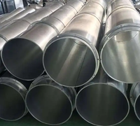 Conduit d'air soudé en acier inoxydable de grand diamètre personnalisé Dépoussiérage industriel Ventilation d'échappement de fumée pour hôtel villa Incendie
