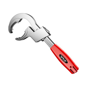 Llave de doble propósito con mandíbula dentada ajustable, mango antideslizante de aleación de aluminio para reparación de grifos de cocina y baño - Product Image 5
