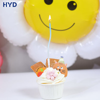Bougies de fête métalliques courbées et fines pour une décoration de gâteau élégante, faites à la main, non toxiques, certifiées FDA/FCM/ROHS, OEM/ODM en gros