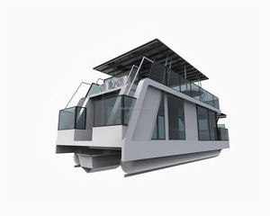 Bán Buôn HB-1250 Tùy Chỉnh Nhà Thuyền Nổi Nhà Hàng Nổi Khách Sạn Modular Nhà Sang Trọng Biển Nhà Du Thuyền Thuyền - Product Image 2