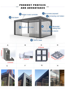 Tingmeihaoting Özel Tasarım Uzaktan Kumandalı Alüminyum Alaşımlı Arka Bahçe Özelleştirilmiş Boyut 14x20ft Akıllı Kış Bahçesi - Product Image 6