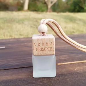<strong>Car</strong> Pendant Air Freshener Frosted Square Glass Empty <strong>Car</strong> Perfume <strong>Refillable</strong> Bottle - Product Image 5