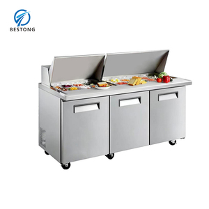 <span class=keywords><strong>Réfrigérateur</strong></span> à salade en acier inoxydable à refroidissement par air, réduit la perte de fraîcheur pour prolonger la durée de conservation des matières premières de la salade - Product Image 6