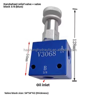 Vanne de régulation de pression Haohong V3068, réglable manuellement, pour le contrôle de la pression hydraulique et la protection contre les surcharges, ports G3/8 G1/2