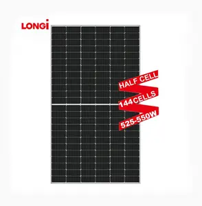 고효율 Longi 모노 패널 태양 광 계층 1 PV 패널 545w 550w 태양 광 발전 시스템에 사용