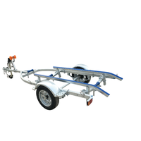 Remorque pour jet ski, kayak et bateau gonflable de 4 m, galvanisée à chaud, vente directe d'usine, remorque pour bateau à essieu simple